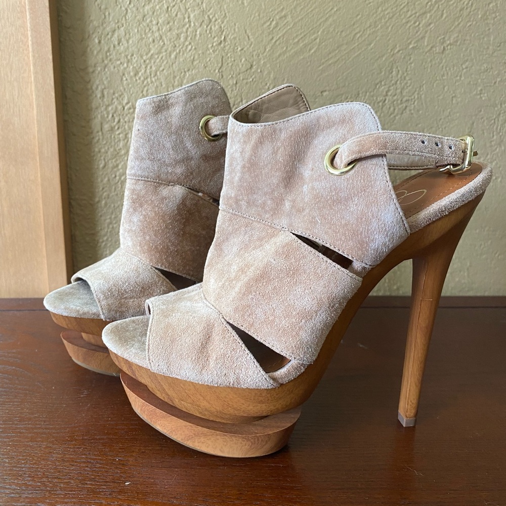 Jessica Simpson Double Platform Shoes Heels 6-1/2